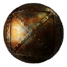 Metal Rivets Rust Cross