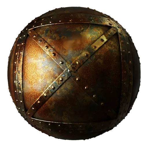 Metal Rivets Rust Cross