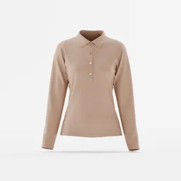 Women Long Sleeve Polo Design