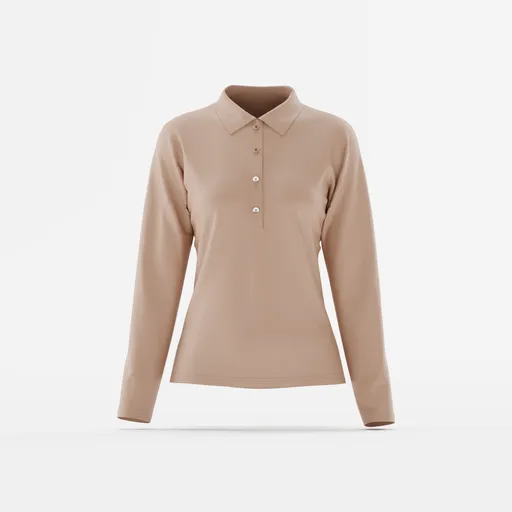 Women Long Sleeve Polo Design