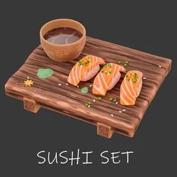 Salmon sushi set