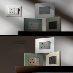 Switch boards on table