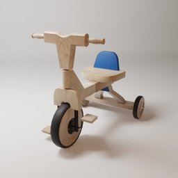 Wooden tricycle for children