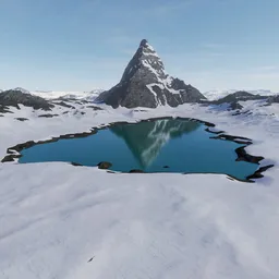 Glacier Lake Mountain Landscape