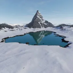 Glacier Lake Mountain Landscape