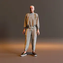 Male Idle Animation Cloth Simulation