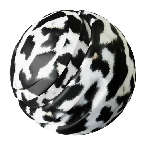 High-quality seamless PBR animal fur texture for 3D modeling, featuring adjustable parameters for color, scale, and displacement.