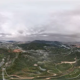 Green tree mountain cloud bluesky