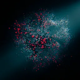 Bioluminescent Microbe Cluster Red Spore