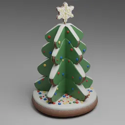 Gingerbread Christmas Tree Cookie