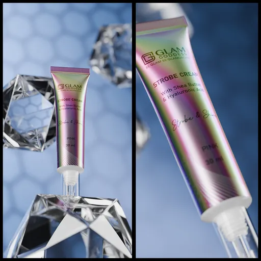 Strobe cream on daimond mockup