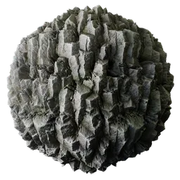 Jagged Basalt Cliff Rock