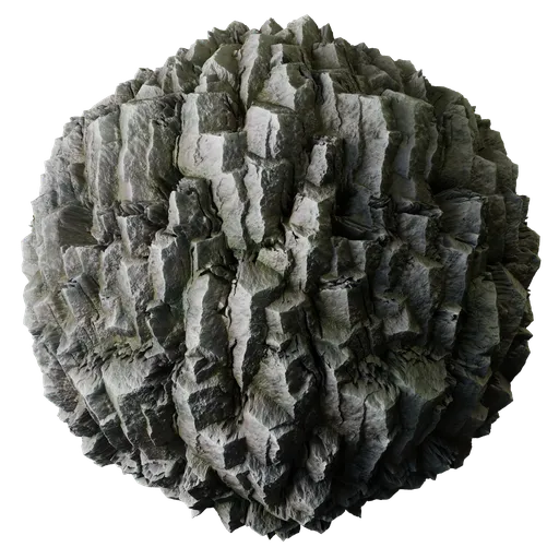 Jagged Basalt Cliff Rock