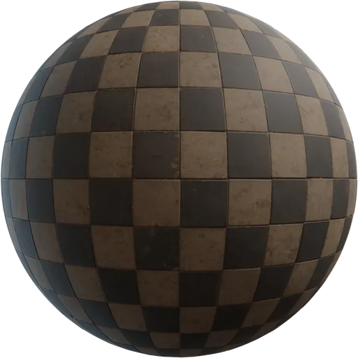 Checkered Pavement Tiles