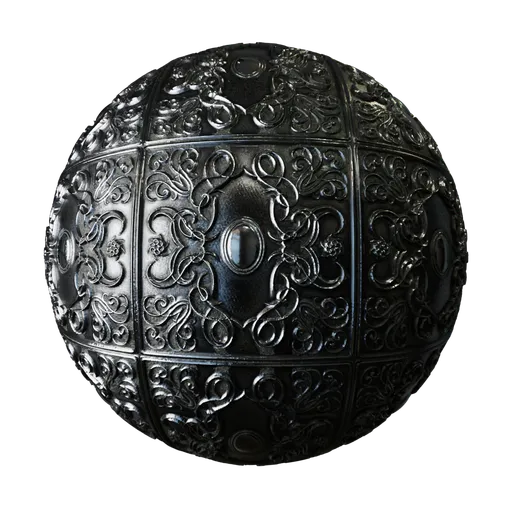 Old silver small mirror ornament