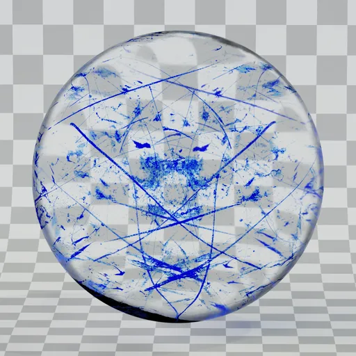 Glass with paint