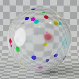 Multi-Color Spotted Clear Balloon