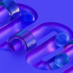 Abstract Isometric Neon Marble Run