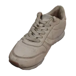 High-detail Blender 3D sneaker model with realistic textures and shadows, optimized for rendering and animation.