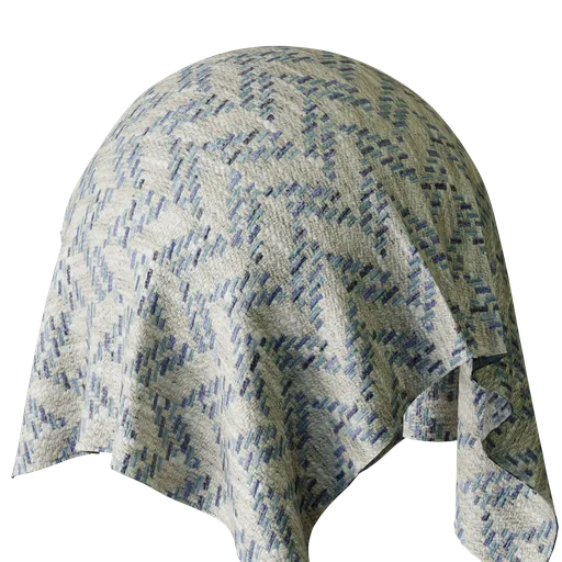 Geometric Blue Jacquard