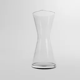 Sleek glass carafe 3D model, minimalist design, digital render for Blender artists and tableware visualizations.