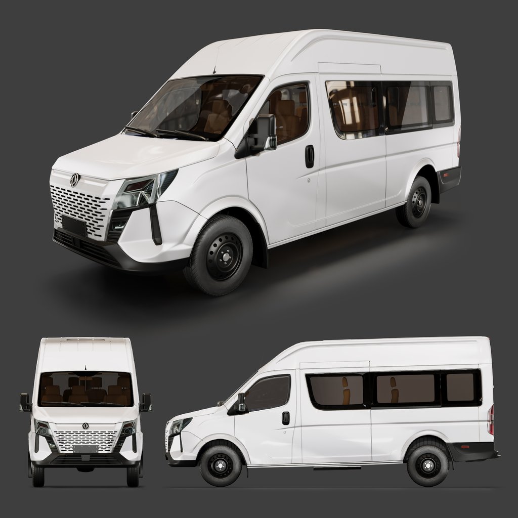 Van Transport DongFeng | Vans models | BlenderKit