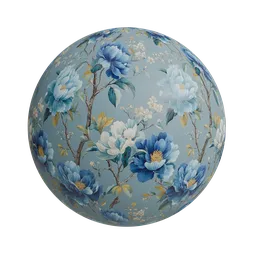 Botanical floral wallpaper