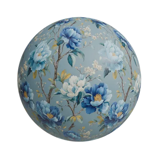 Botanical floral wallpaper