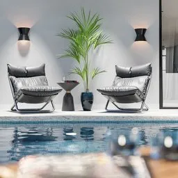 Seating by the pool