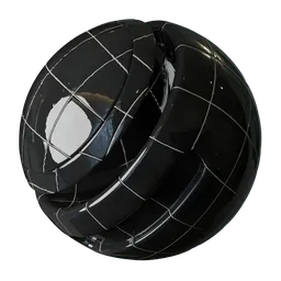 Glossy Black Square Tiles