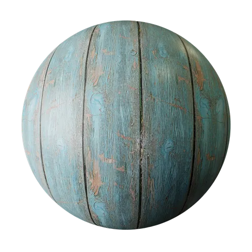 Painted wooden planks