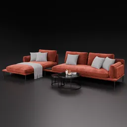 Sofa Noah Sectional Velvet