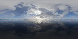 Sunny Cloudy Day Landscape