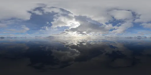 Sunny Cloudy Day Landscape