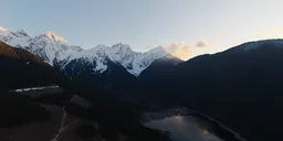 Canadian Mountain Landscape Aerial