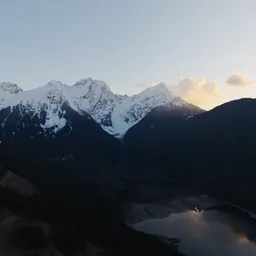 Canadian Mountain Landscape Aerial