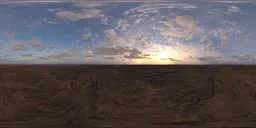 Binary Sunset With Cloud Skydome