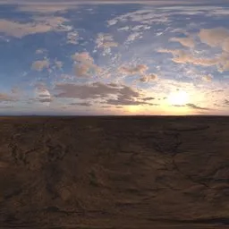 Binary Sunset With Cloud Skydome