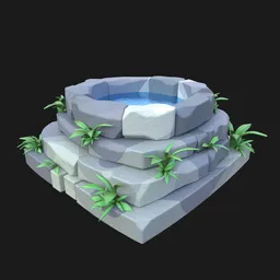 Stylized Cartoon Water Well