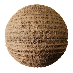 High-resolution photoscanned PBR arable field texture for 3D modeling, with 4K maps including color, AO, roughness, normal, and height adjustments.