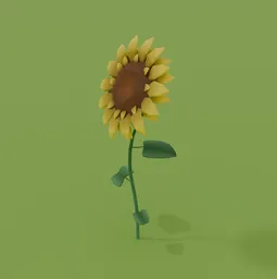 Low Poly Sunflower