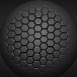Geometric Honeycomb stencil for 3D sculpting, compatible with Blender, adds precise hexagonal patterns to 3D models.