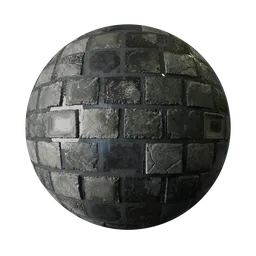 Wet Stone Rock Tile Pavement