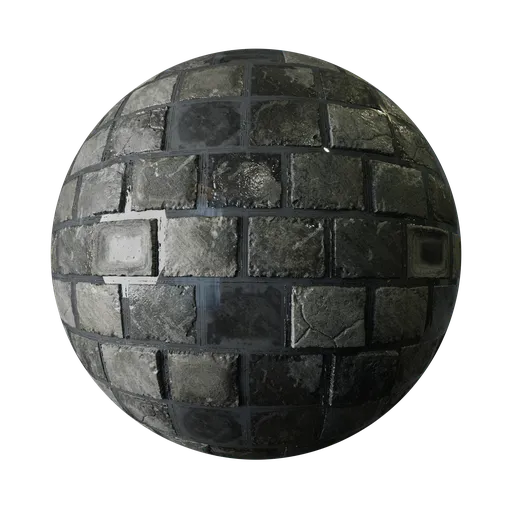 Wet Stone Rock Tile Pavement