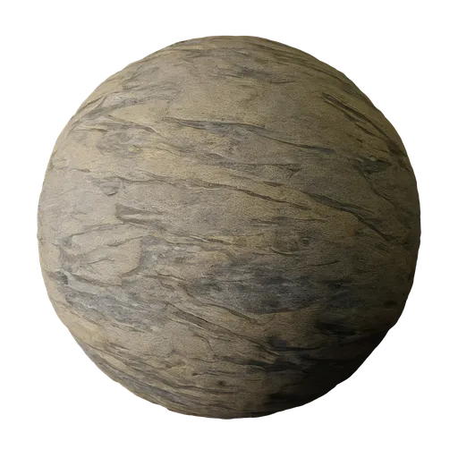 High-resolution 3D rock texture with detailed 4K PBR materials suitable for Blender and other 3D applications.