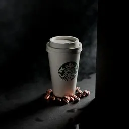 Animated Coffee Cup Commercial Scene