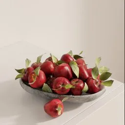 Stone Bowl of Red Apples