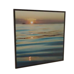 High-quality 3D model of a sunset seascape, ideal for Blender artists and 3D visualizations.