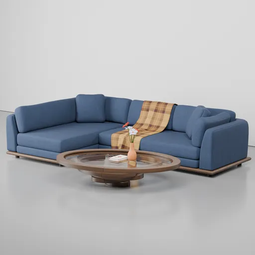 Miller Sectional in Bentley Indigo
