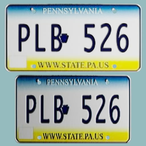 Pennsylvania Licence plate PL | FREE Vehicle Parts models | BlenderKit